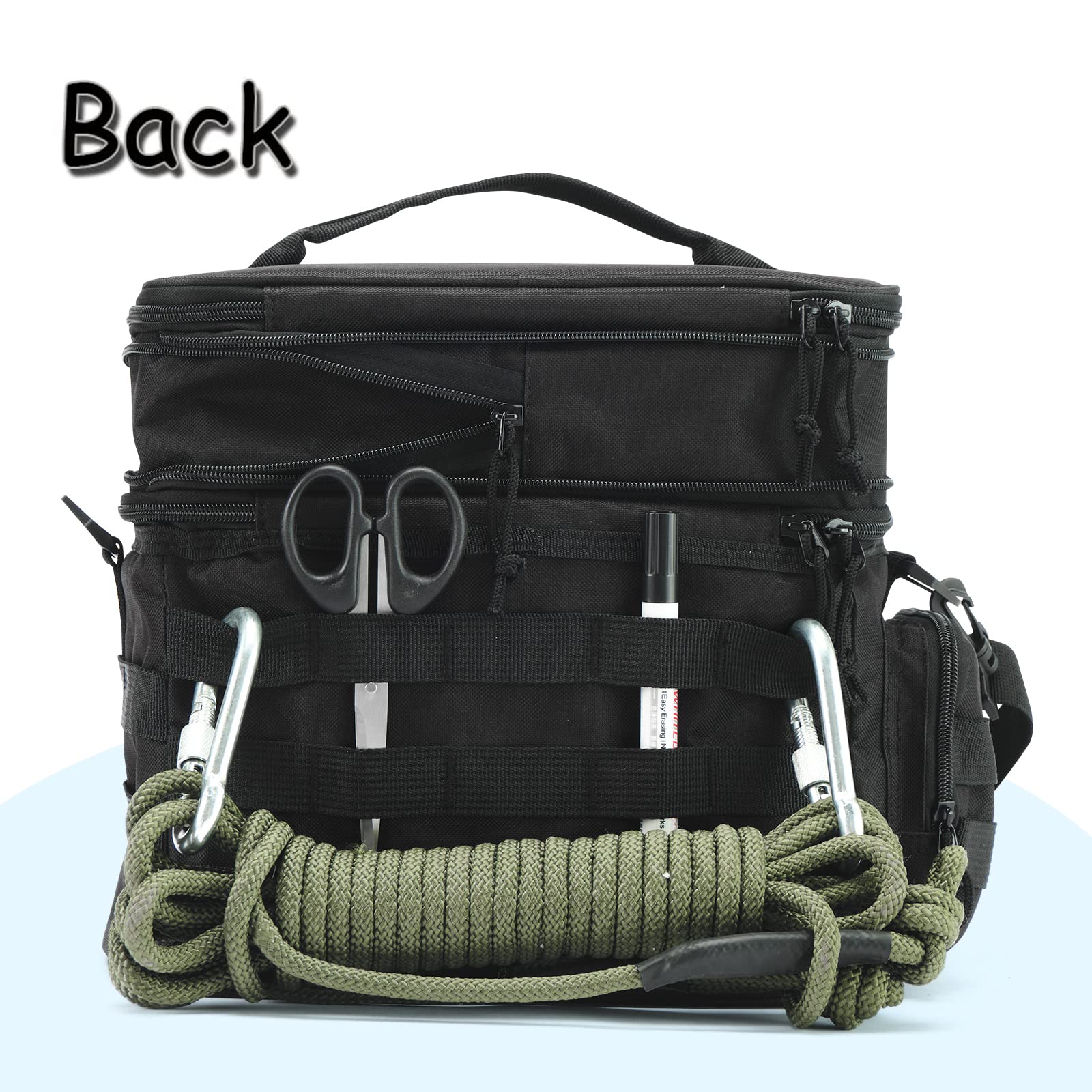 MOV COMPRA Lonchera táctica para hombre, expandible, doble cubierta, aislada, a prueba de fugas, gran capacidad, con bolsa para botella de agua Molle, para adultos, para trabajo, picnic, campamento