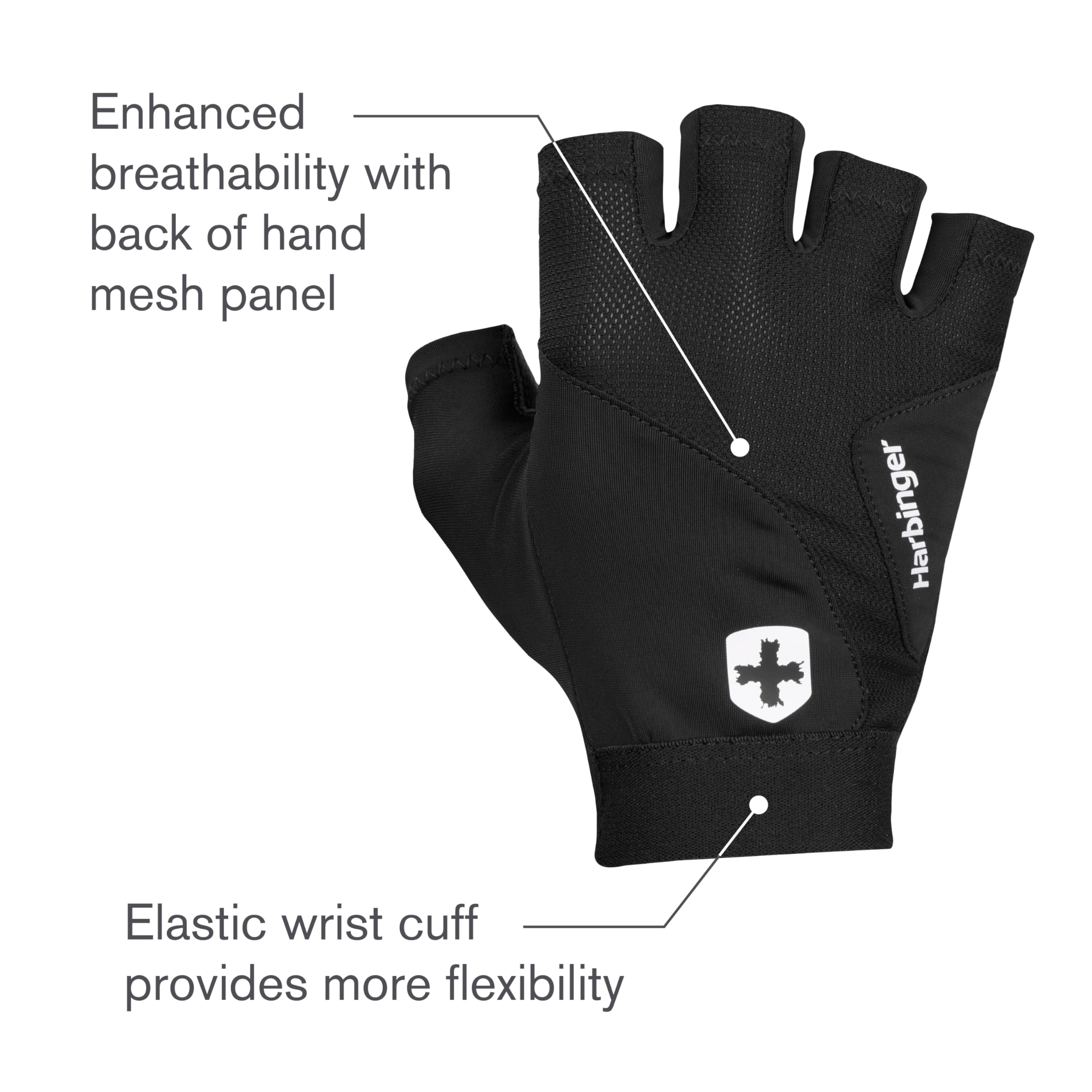 Harbinger Flexfit Rękawice do podnoszenia ciężarów, Unisex