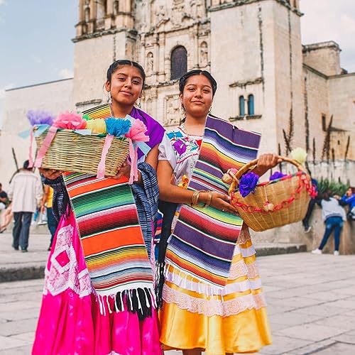 Miniatura 2 de Camino de mesa mexicano, mantel de serape, centros de mesa, mantón mexicano para decoración de fiestas temáticas mexicanas, fiesta del Cinco de
