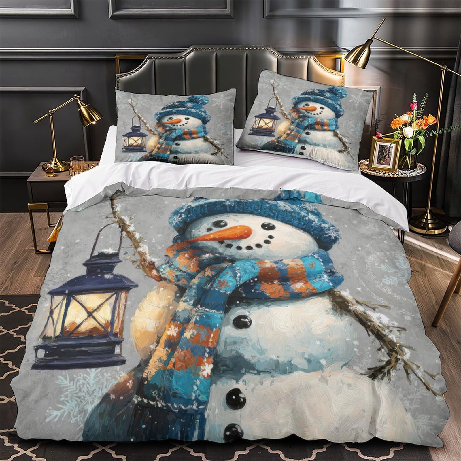 Housse de couette bonhomme de neige pour une ambiance douce