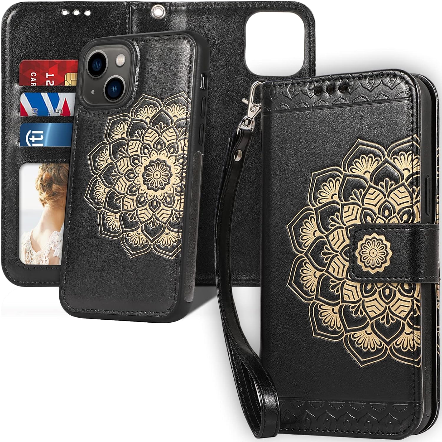 CASEOWL iPhone 13 Wallet Case - Magnetic Detachable Panama