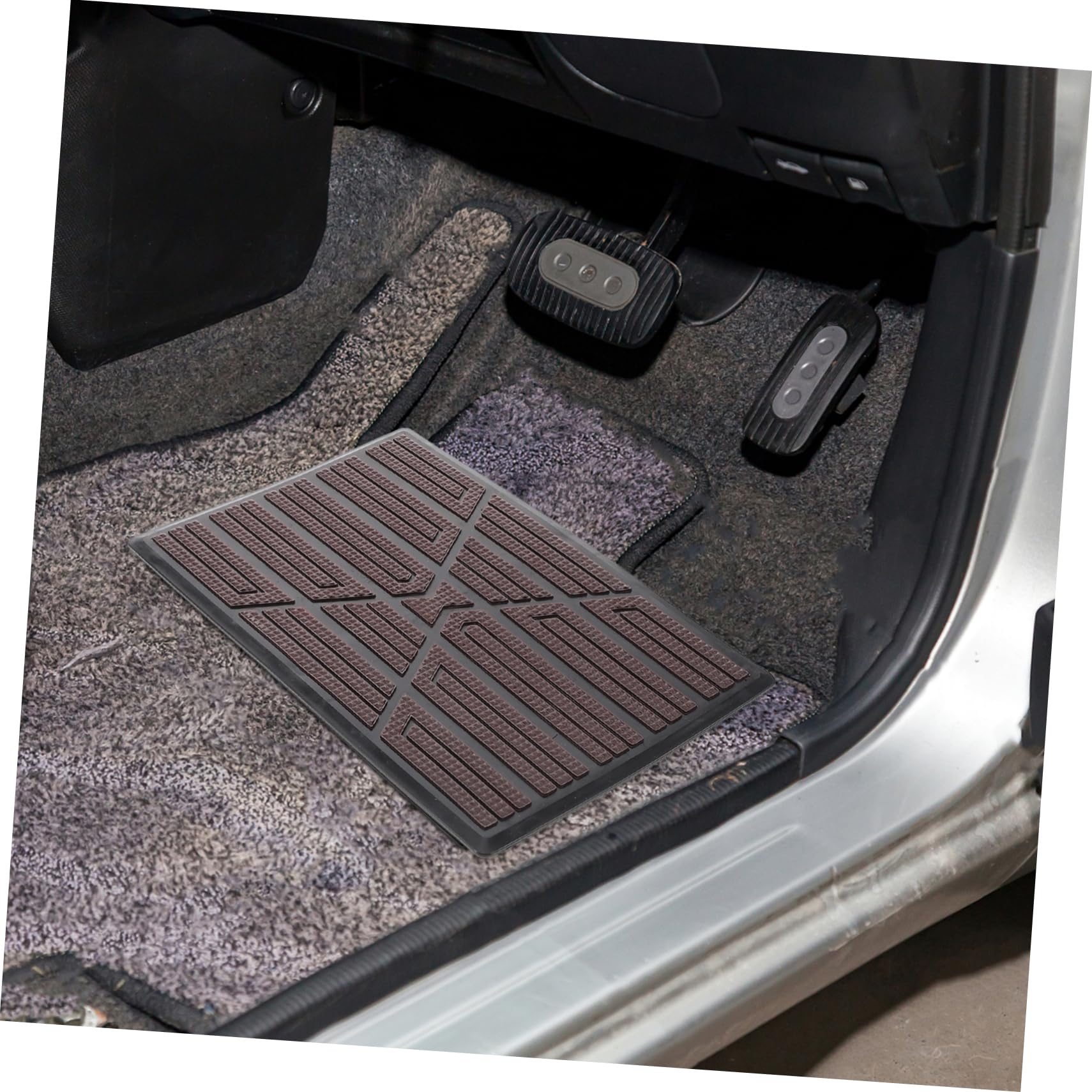 PRETYZOOM Car Floor Mats All-Weather Automotive Carpet Liners - Heel Footrest Pad Full Coverage for Trucks and Suvs — view 6