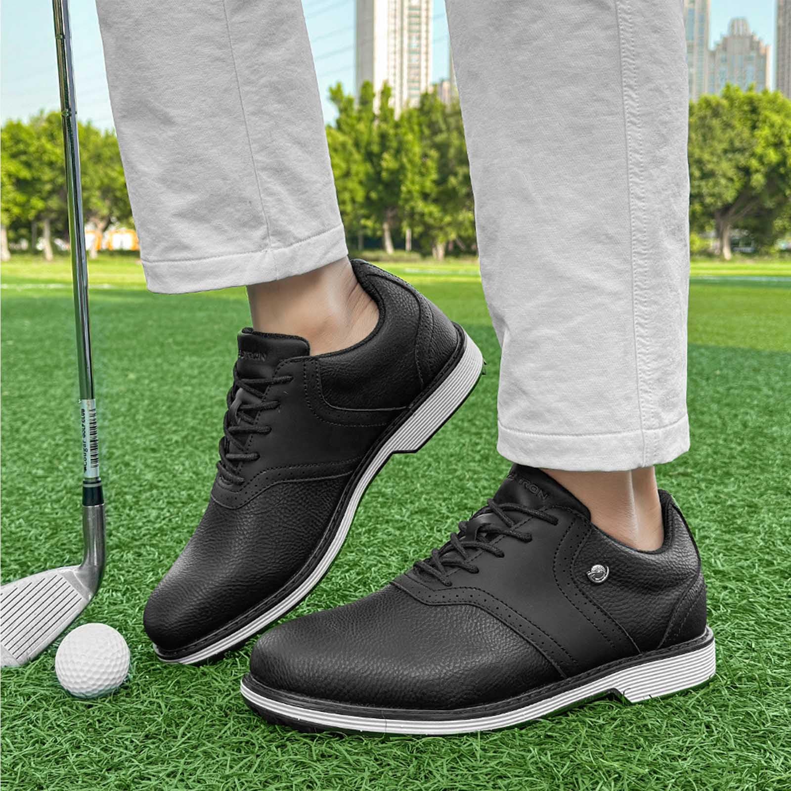 Chaussures de Golf pour Hommes, imperméables, Semelles Fixes sans Clous, légères et antidérapantes, Baskets d'entraînement de Golf en Plein air