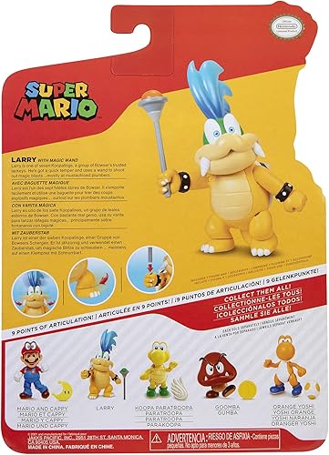 Miniatura 7 de Super Mario Figura de acción Larry Koopa coleccionable de 4 pulgadas con accesorio de varita