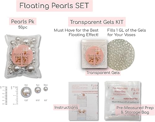 Miniatura 6 de Paquete de perlas sin agujero, tamaños jumbo y variados, decoración para floreros y para dispersarlos en la mesa