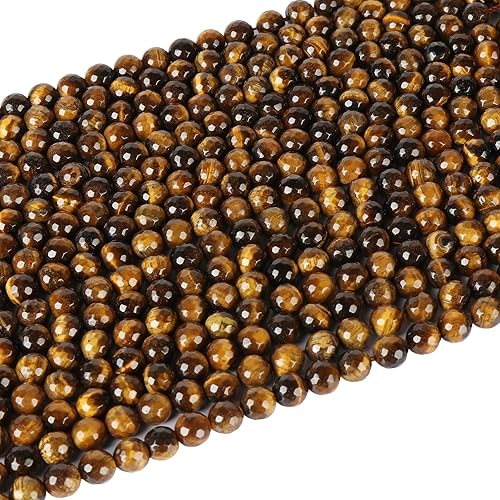 GEMHUB Cuentas redondas sueltas de piedras preciosas naturales de 0.315 pulgadas para la fabricación de joyas, cuentas curativas de cristal para