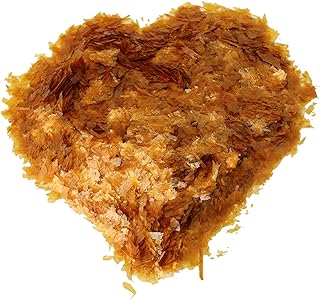 Yibuy シェラックフレーク シェラック/しみ/染料/ワニス適用 17x7x1.3cm 極薄 簡単溶解 インド シェラック製 イエロー