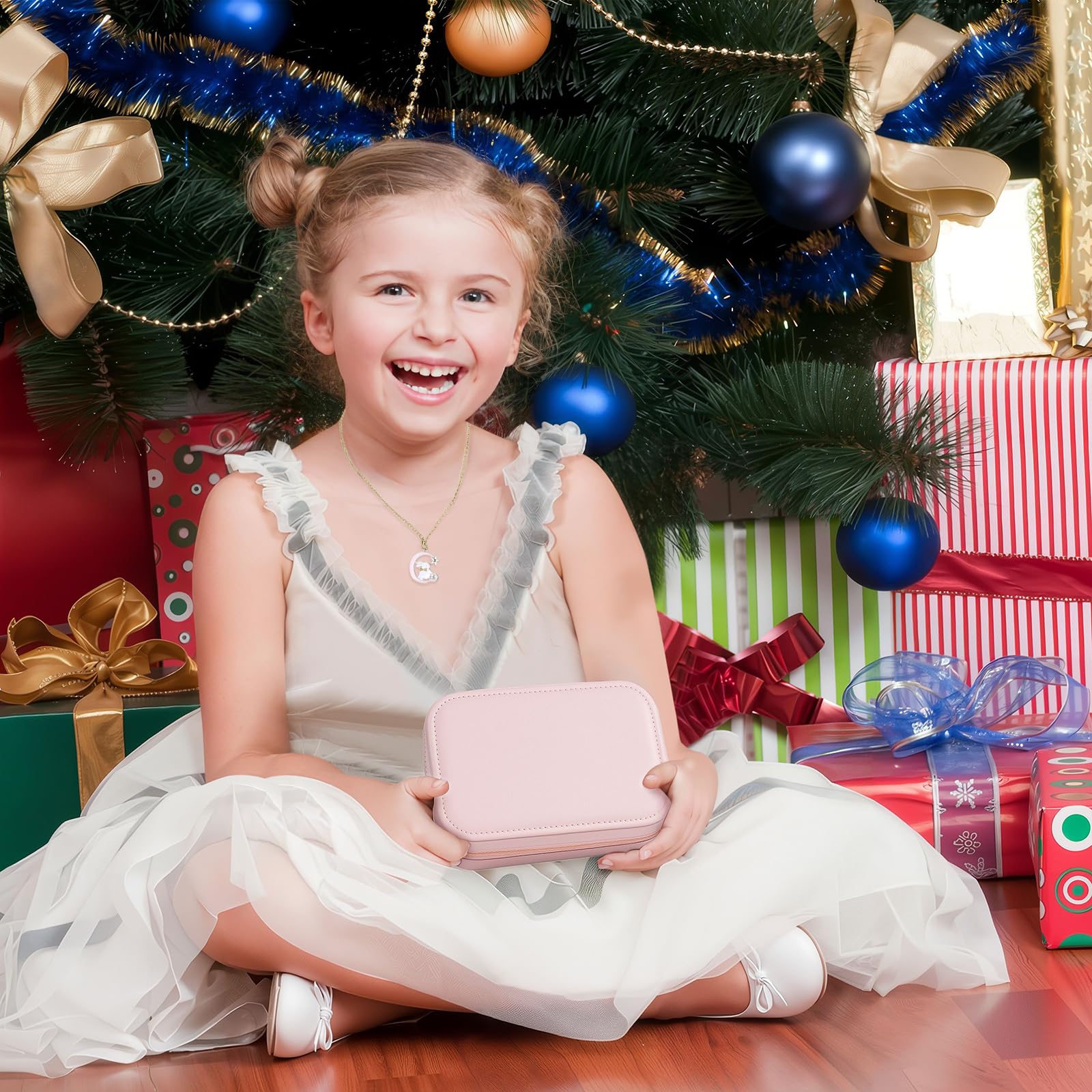 Emibele Ragazze Perline Charm Kit Braccialetti Con Scatola Gioielli Portatile, Kit Creazione Gioielli Per Bambini Età 5 6 7 8-12, DIY Artigianato Giocattoli Per Ragazze Regalo Per Compleanno Natale