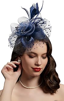 Cizoe Fascinators Hat for Women Flower Cocktail Tea Party Derby Kentucky Wedding Headwear Top Hat