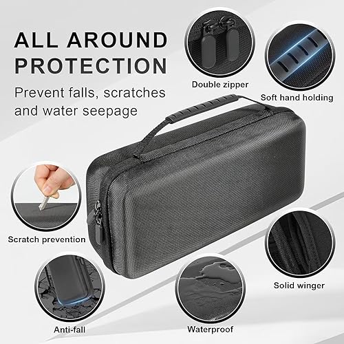 Miniatura 3 de Gepicest Carrying Case for Rog Ally Hori Spilt PadSteam Deck Console Hold All Gaming Accessories incl. Charging Adapter Black