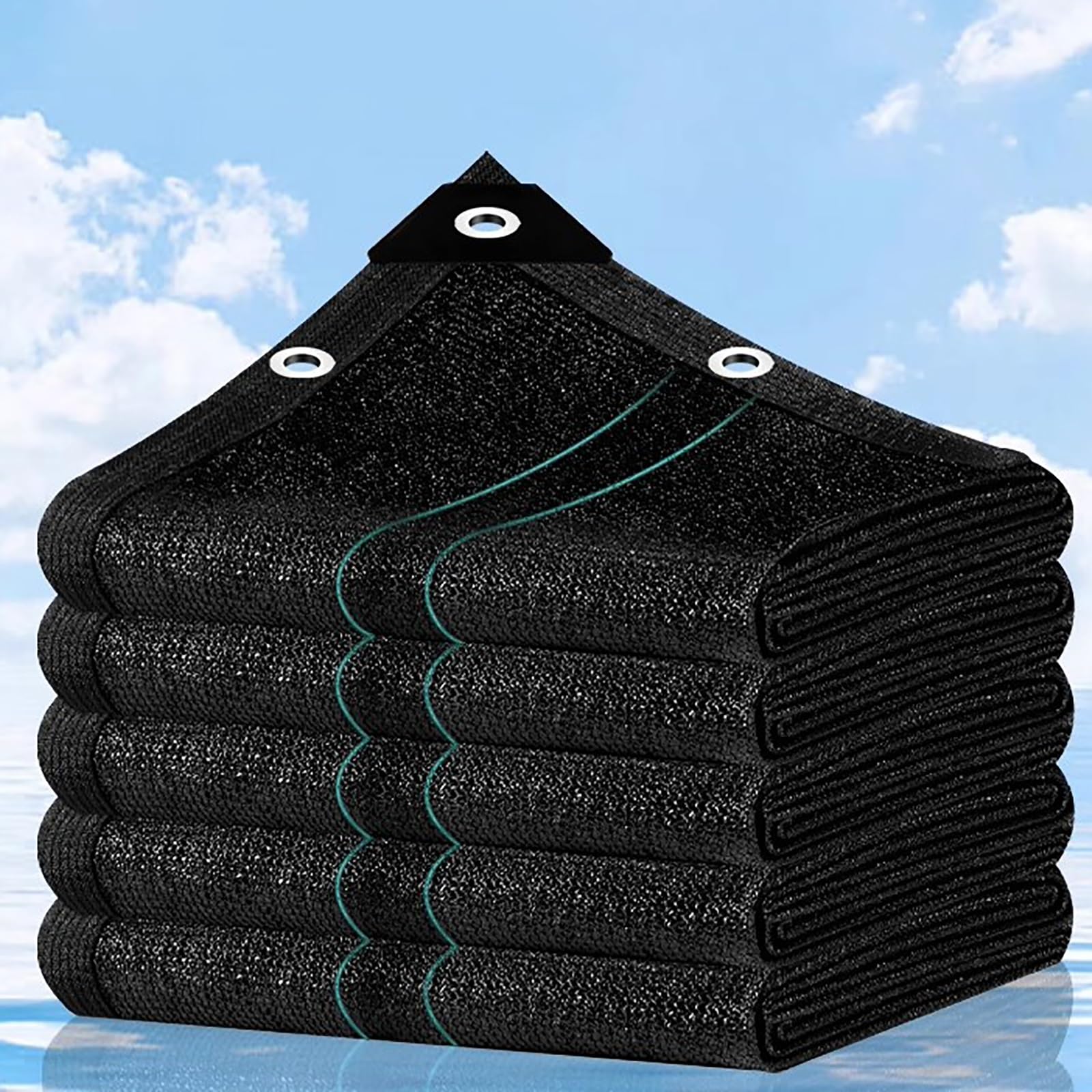 Voile d'ombrage avec oeillets anti-UV pour brise-vue de clôture