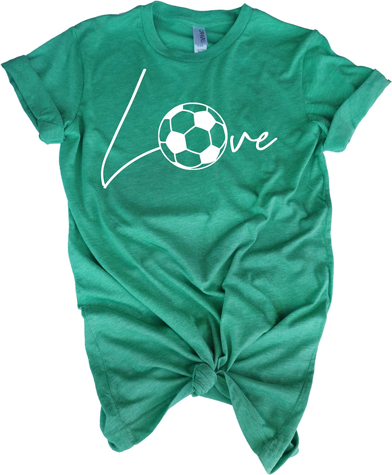 Soccer Tee Shirt - Love Soccer Ball - Gift t-Shirt for Teen Girl Soccer Player