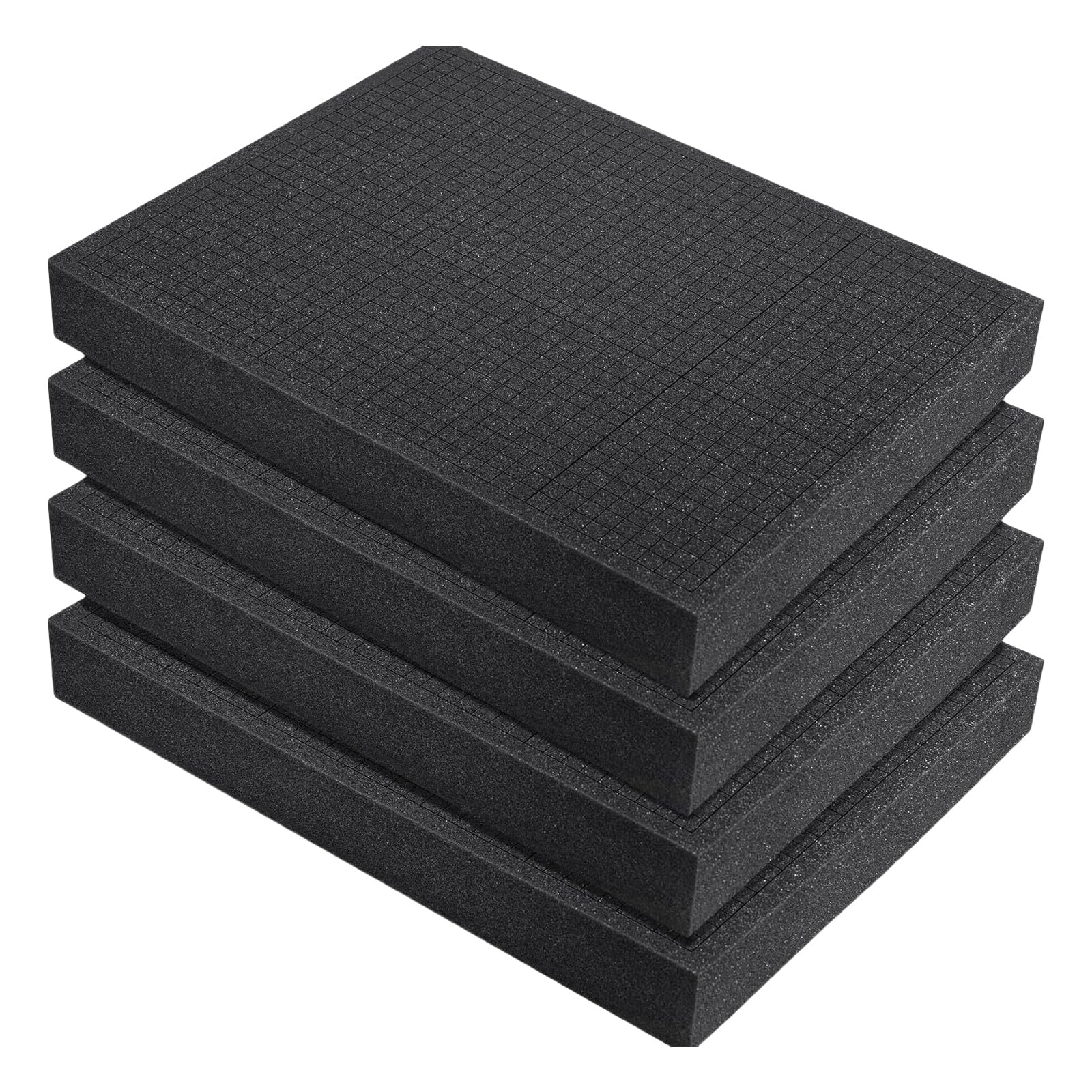 ZWWAAZHF 4Pcs Pick Apart Foam for Toolbox Shock Absorbing Sponge Sheet Cutting Insert for Hard Flight Case Tool Organizers Protective Case Inserts