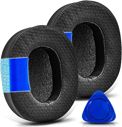 Almohadillas WH 1000XM5 para WH-1000XM5 (WH1000XM5) de TRANSTEK, almohadillas de repuesto con espuma de aislamiento de ruido de alta densidad, malla
