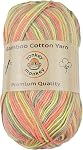 10-Pack of Yonkey Monkey Fingering Weight Yarn - 70% Rayon derived from Bamboo, 30% Cotton - Softest Quality for Crocheting and Knitting - Imported
