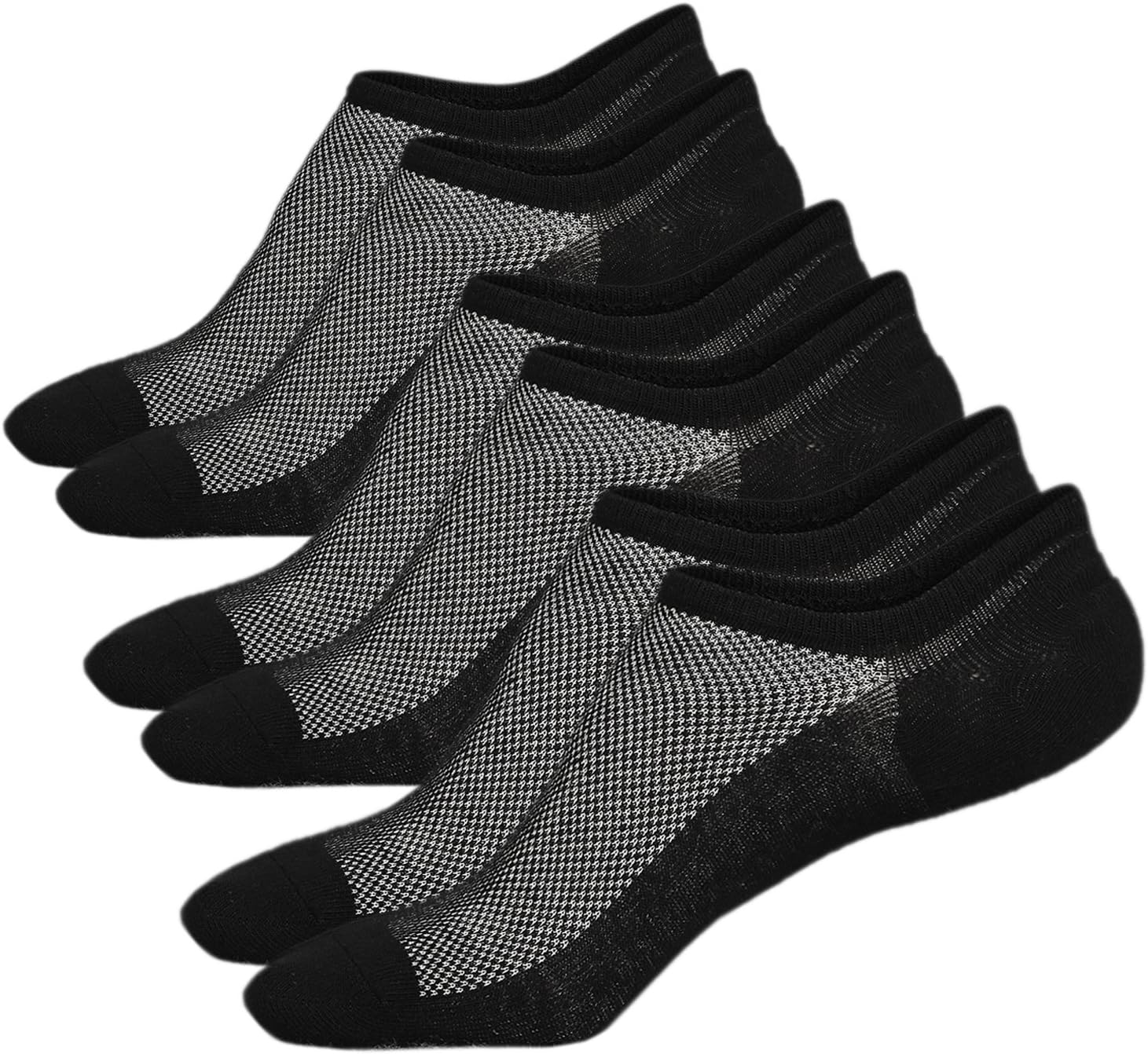 Ueither Mens Cotton Low Cut No Show Casual Ankle Socks Anti-Slip