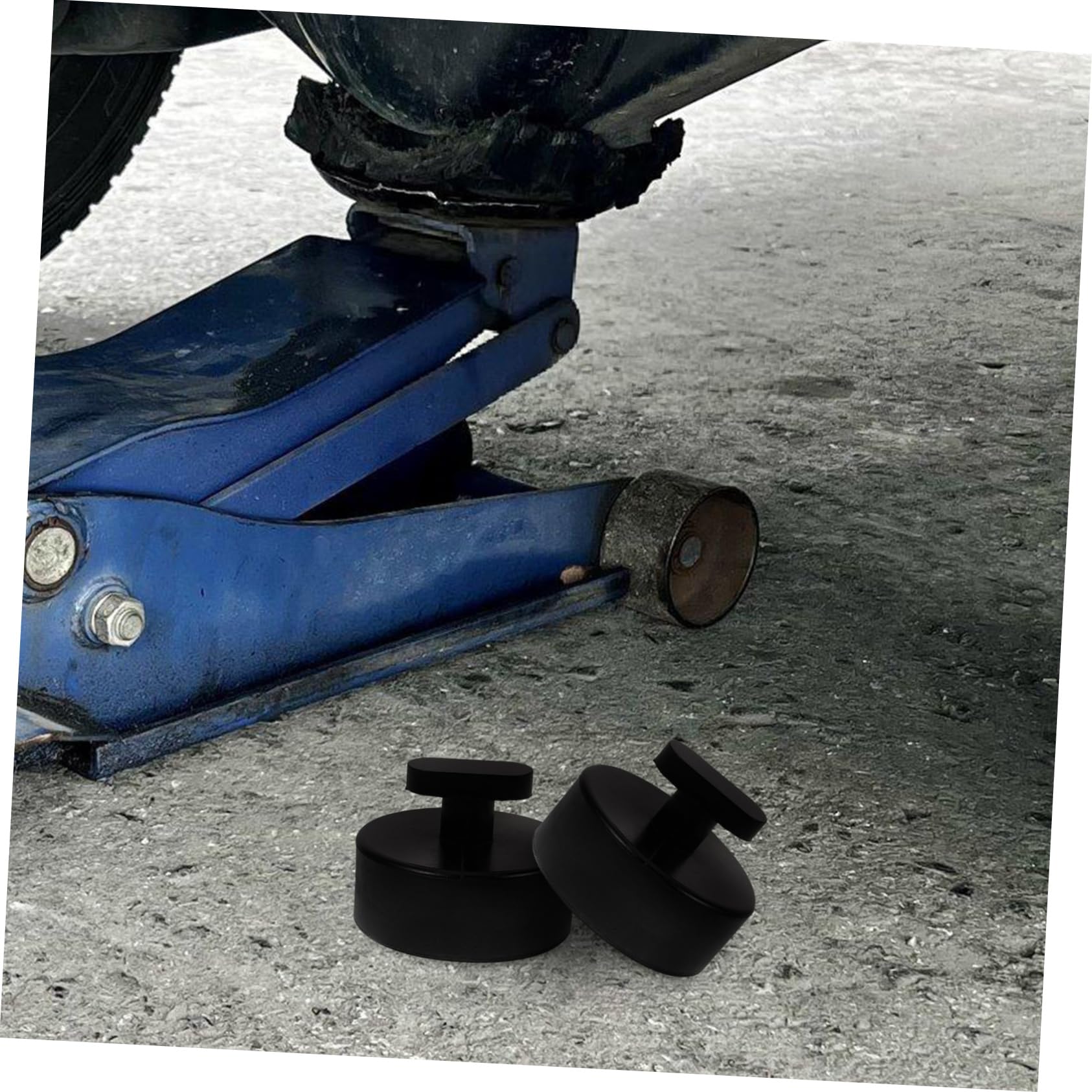 NUOBESTY 4 Set Blocco Di Gomma Accessori Per Auto Cavalletti Per Cric Per Auto Pastiglie Supportare Il Cuscinetto Di Gomma Martinetto Da Pavimento Gomma Da Cancellare Nero 4 Pezzi*4