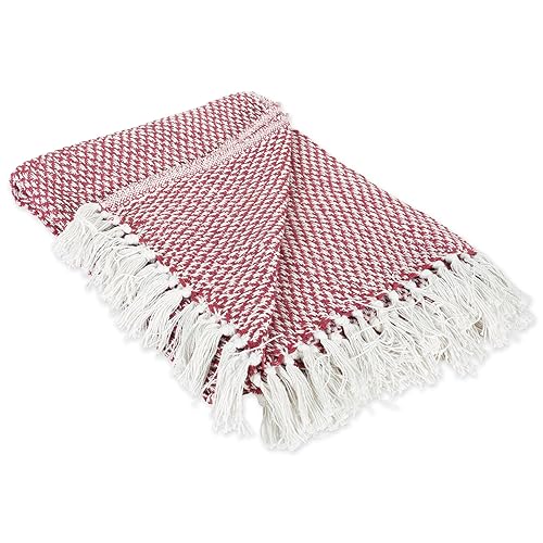 DII 100% Cotton Basket Weave Throw for Indoor/Outdoor Use Camping
