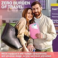 Vista 7 de Passport Holder Family, Women Rfid Blocking Passport Wallet, Travel Document Organizer Premium Wallets Passport Holders Bag