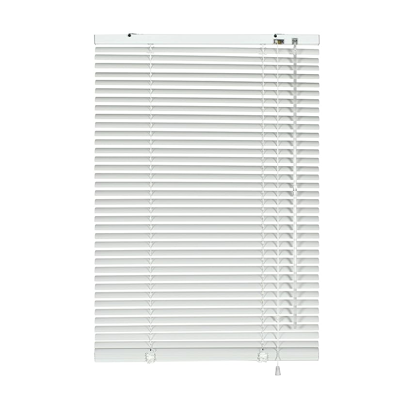 Deco Company, 23-3018 Veneziane con Morsetto, Alluminio, Bianco, 105 x 175 cm