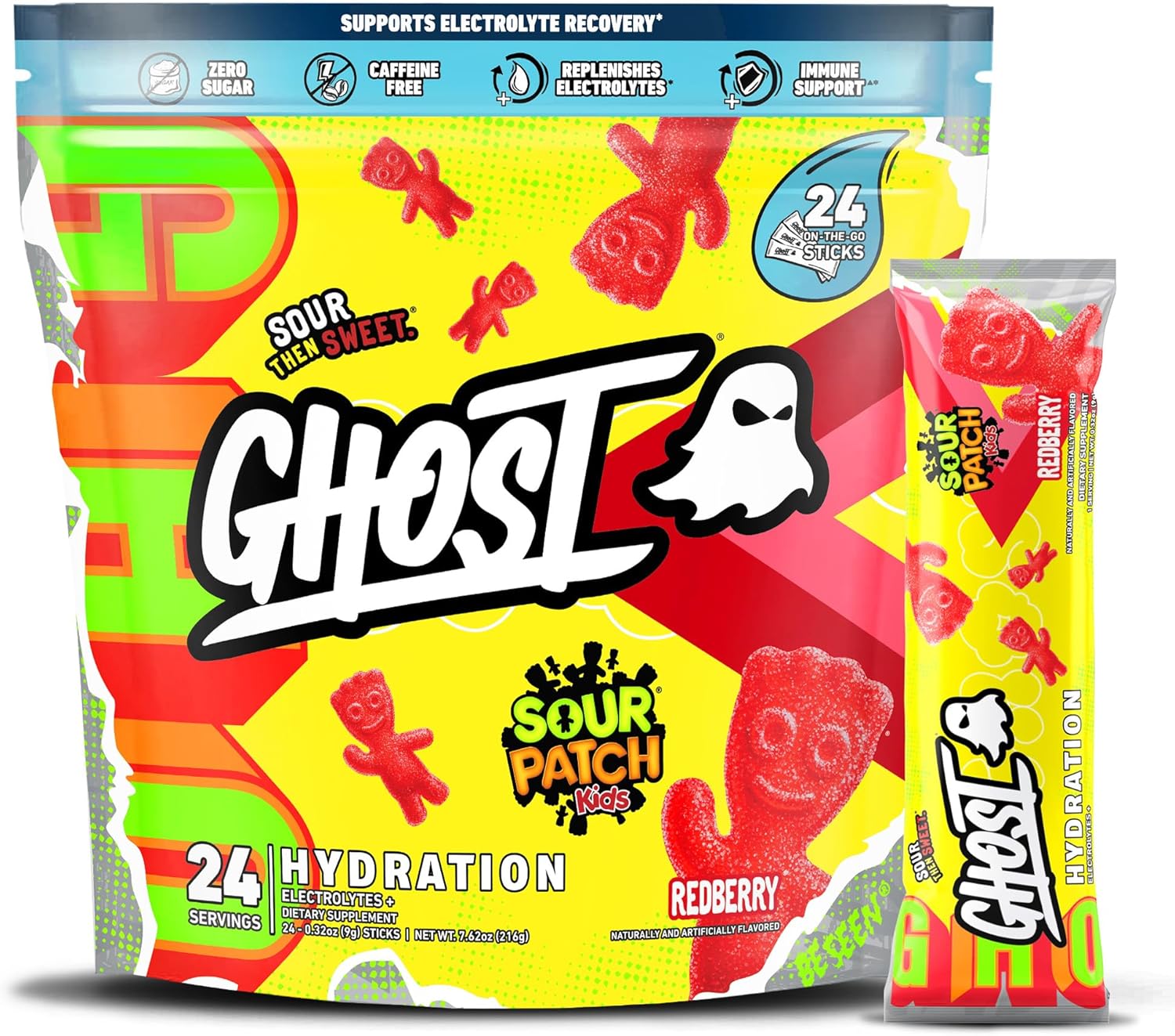 Ghost - Brandclub - GHOST Hydration Packets, Sour Patch Kids