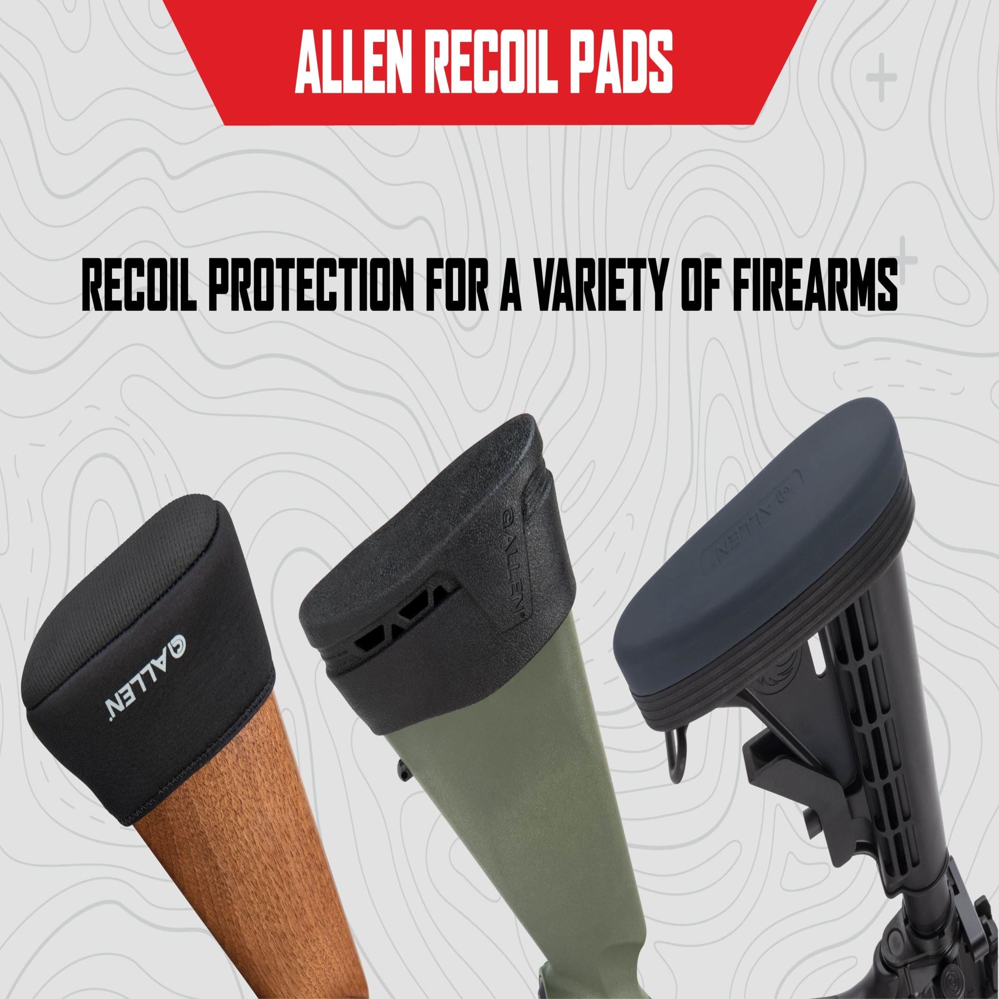 Allen Company Recoil Eraser II Slip-On Pad, Medio, Nero