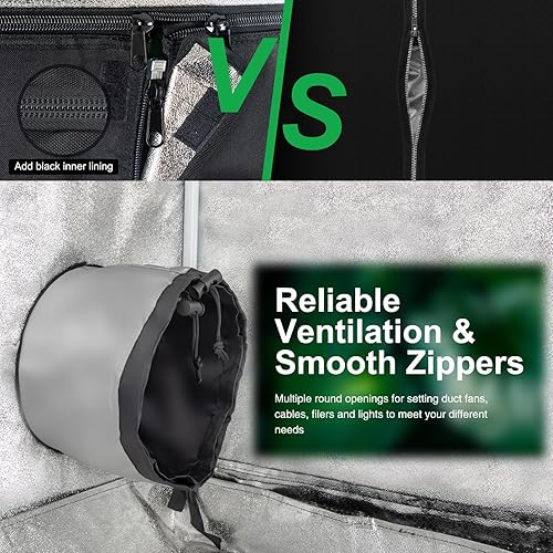 Miniatura 3 de Outvita Tienda de cultivo de 2 x 2, 24 x 24 x 48 pulgadas, de Mylar de alta reflectancia, sala de cultivo de plantas hidropónicas con bandeja de