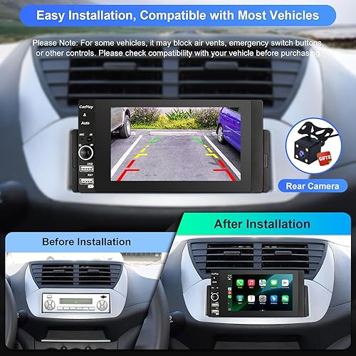 Miniatura 13 de Estéreo de coche con pantalla táctil DIN de 10 pulgadas con Carplay inalámbrico y Android Auto inalámbrico, radio de coche Android ajustable