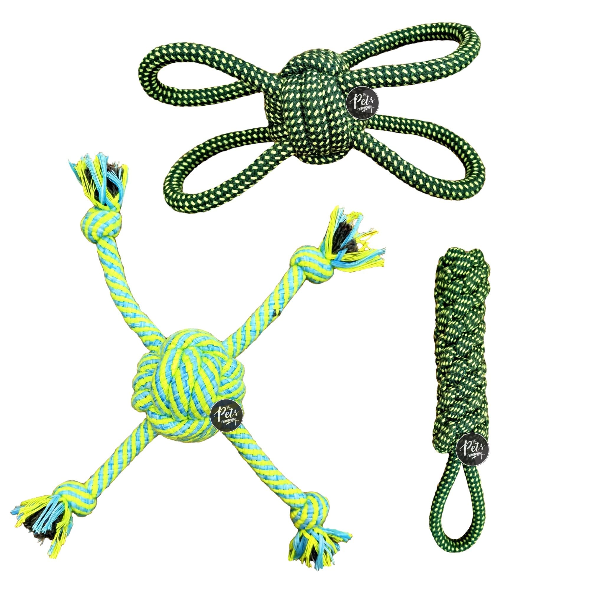 The Pets Company Dog Chew Toys for Puppy Teething & Training (Spider 4 Legs + Tug + Butterfly Ball), Dog Rope Toy Combo of 3 for Small & Medium Dogs (B0BQGPFSG3) Amazon Price History, Amazon Price Tracker