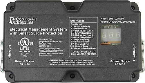 Miniatura 2 de Progressive Industries SSP-50X Protector contra sobretensiones RV - Adaptador RV de 50 amperios a 30 amperios - Analizador de circuitos Protector de