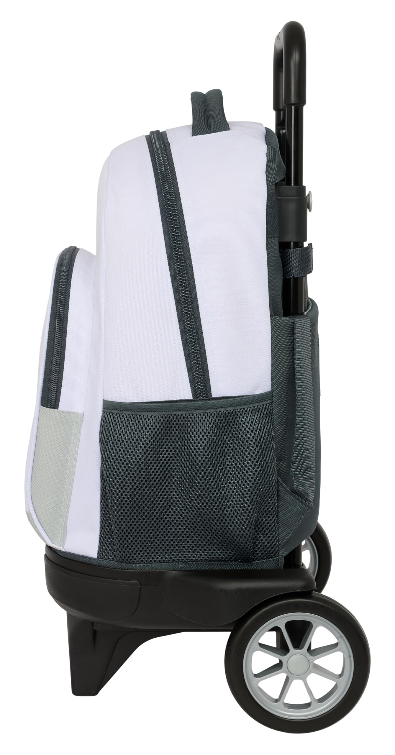 Safta REAL MADRID EQUIPACIÓN 25/26 - Mochila Grande con Ruedas, Compact Evolución, Extraíble, Ideal para Niños de Diferentes Edades, Cómoda y Versátil, Calidad y Resistencia, 33x22x45 cm
