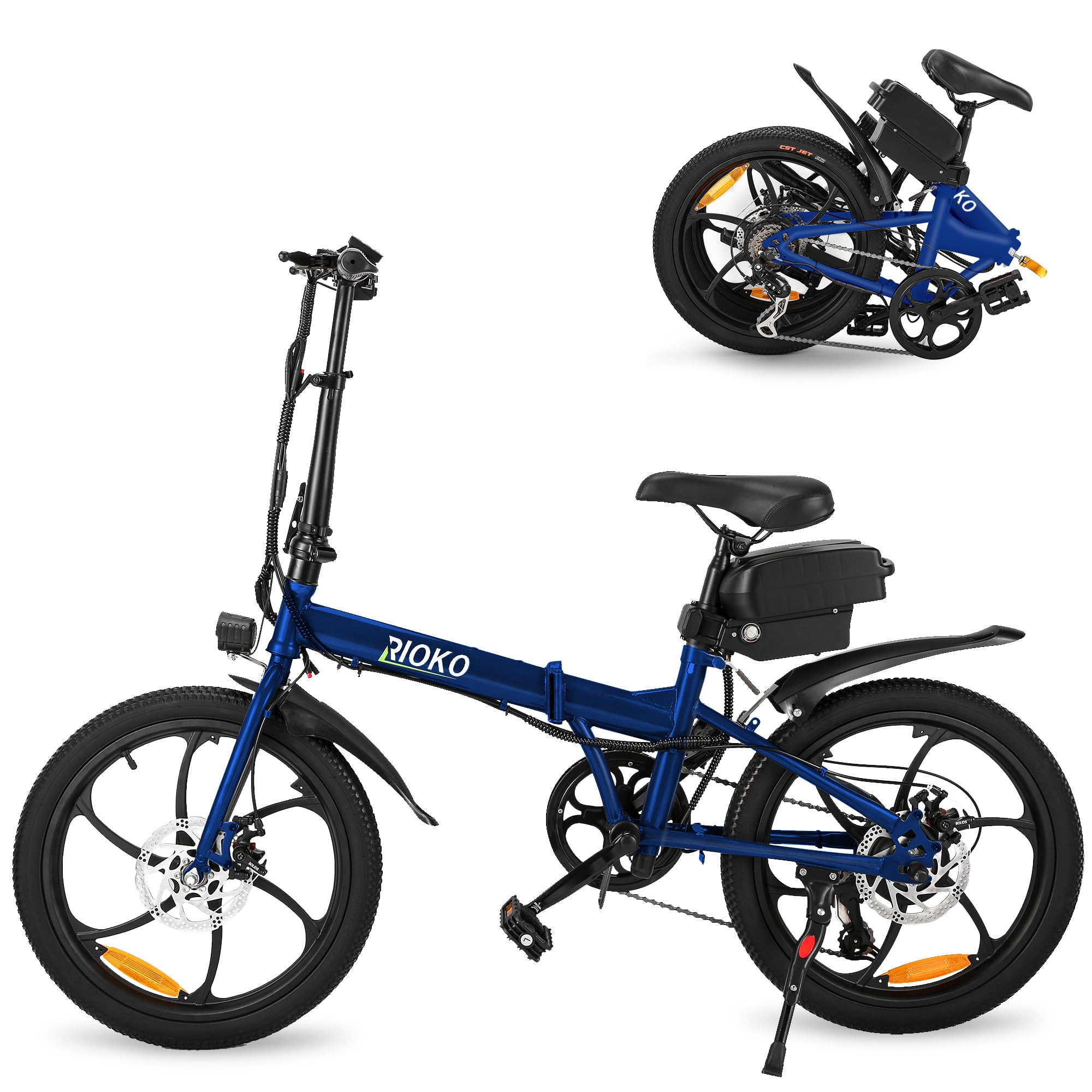 電動アシスト折り畳み自転車、合法仕様トルクセンサータイプ公道可(サイズ写真あり） Amazon | RIOKO電動アシスト自転車 折りたたみ トルクセンサー