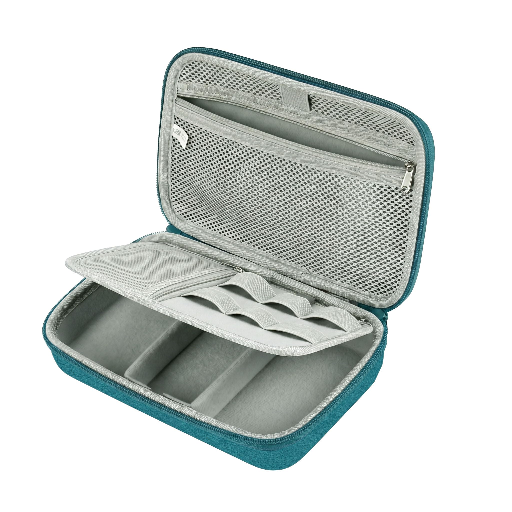 Arae Hartschalen Kabel Organizer Tasche | Stossfestes Eva-Reiseetui 14.5x23x6.5cm | Doppellagig verstellbare Faecher Fuer Ladegeraet Maus Powerbank Kabel | Wasserdicht