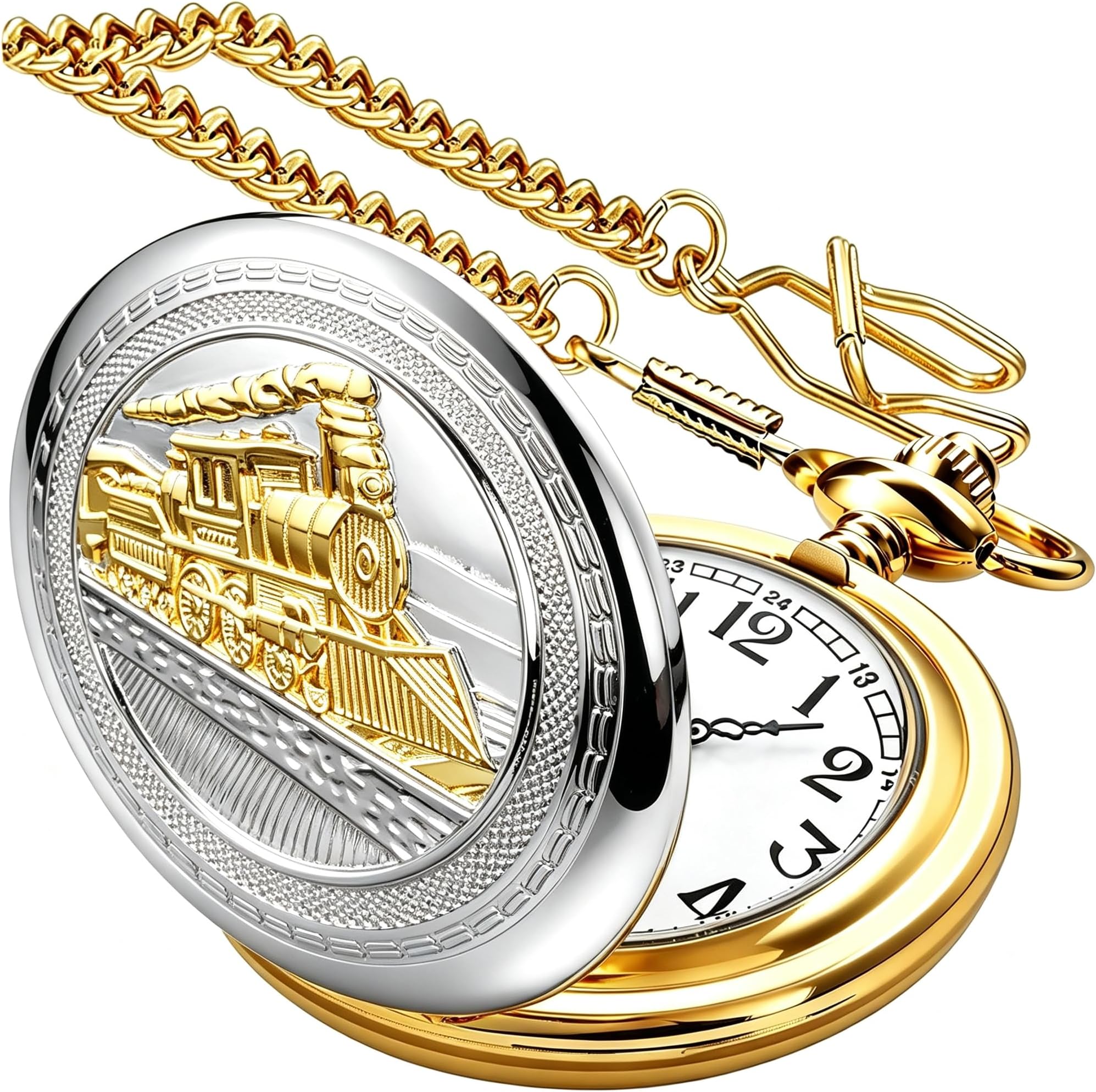 Vintage Pocket Watch Train Pocket Watch Men Women Gift