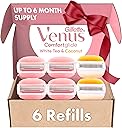 Gillette Venus ComfortGlide White Tea 4 count, with Gillette Venus ComfortGlide plus Olay 2 count, Women's Razor Blade Refills, Holiday Gifts for Women