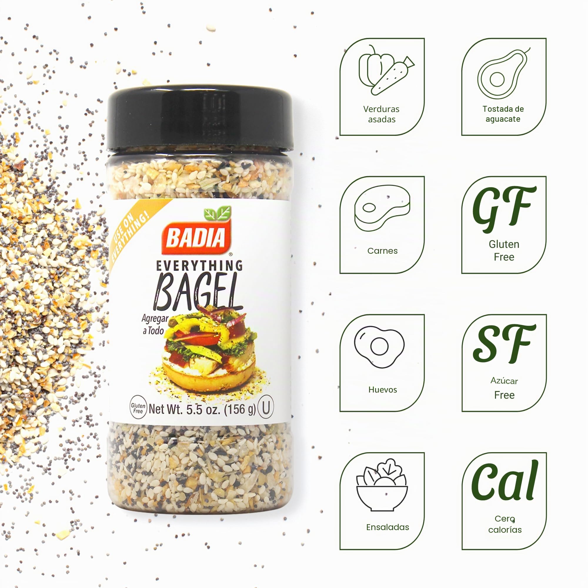 AONELAS Badia Everything Bagel Seasoning – (5,5 oz) 156 g