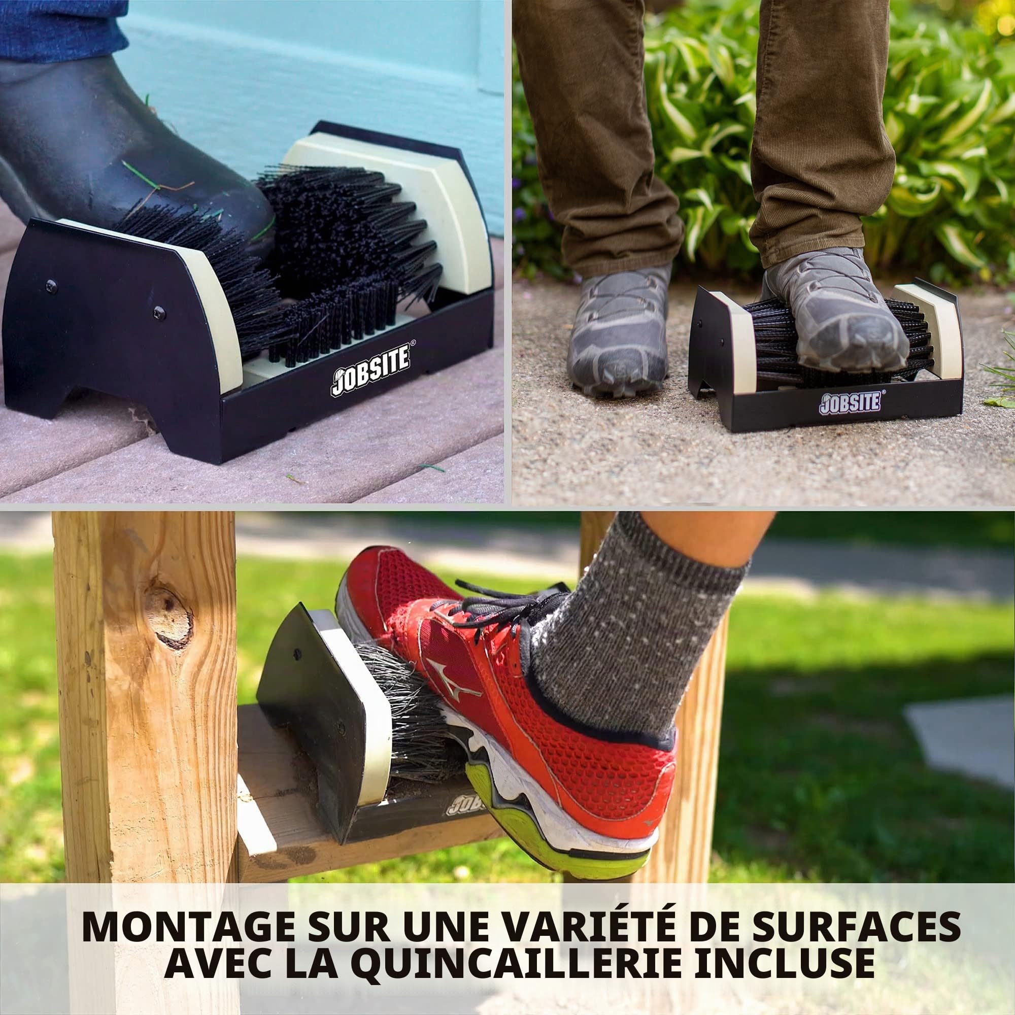Laveur de Bottes Original JobSite - Nettoyeur à Chaussures et Brosse à gratter Industriel permanents