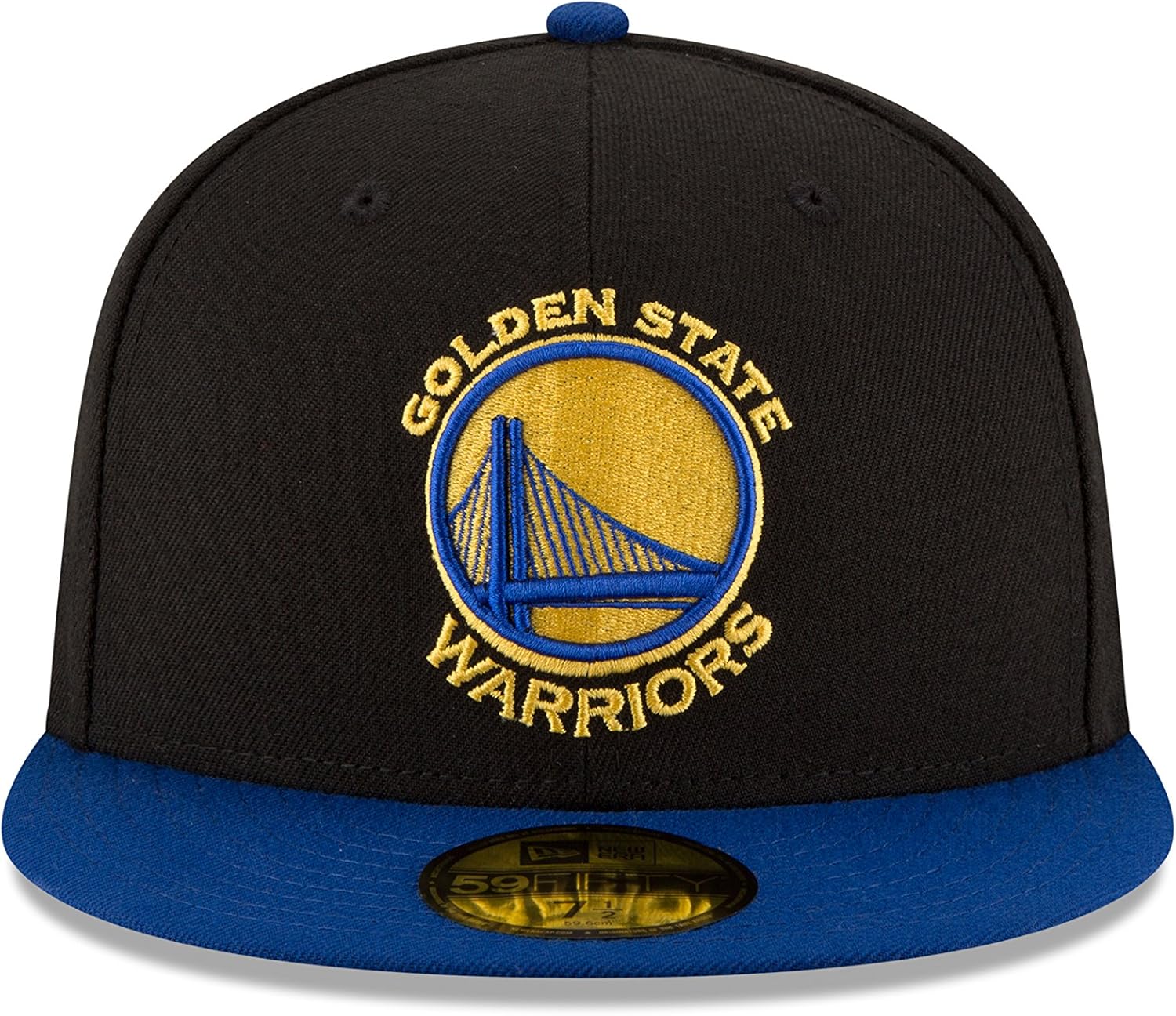 New Era NBA Golden State Warriors Men's 2-Tone 59FIFTY Fitted Cap, 7.25, Black - Image 2