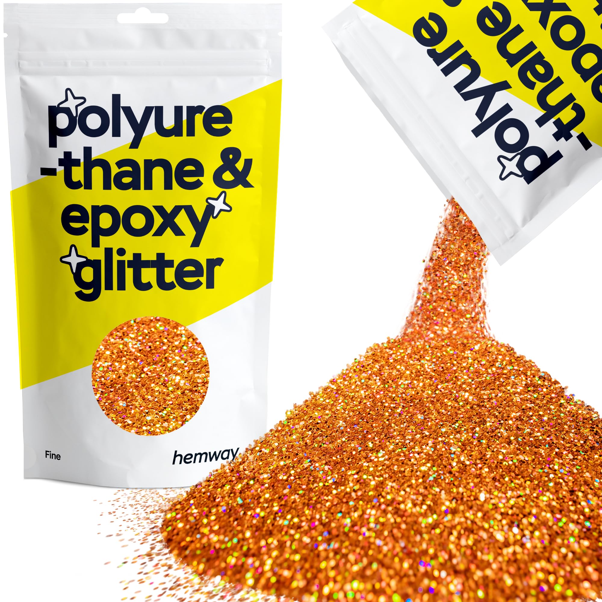 Hemway Resin Glitter Bronze Brown 100g Super Chunky | Polyurethane & Epoxy Glitter for Resin Crafts, Tumblers, Coasters, Floor & Table Art — view 203