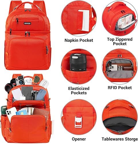 Miniatura 2 de Mochila térmica aislada, bolsa enfriadora de doble cubierta a prueba de fugas, mochila térmica térmica para el almuerzo para hombres y mujeres