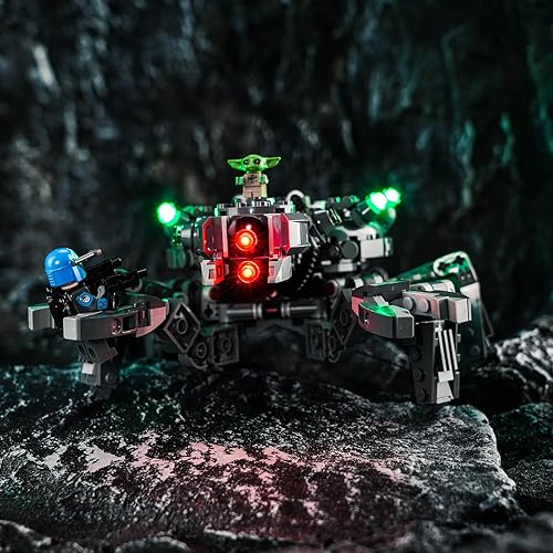 Miniatura 6 de BrickBling Kit de luz LED compatible con Lego Spider Tank, iluminación creativa compatible con Lego 75361-Sin modelo, solo luces
