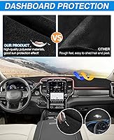 Vista 2 de Cubierta para tablero, accesorios para auto, cubierta para tablero antideslizante y antirreflejo (material de fieltro)