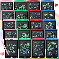 Zhehao 20-Pack 8.5 Inch Colorful LCD Writing Tablets for Kids - Reusable Erasable Doodle Boards, Eye-Protecting Educational Toys Ages 3-8