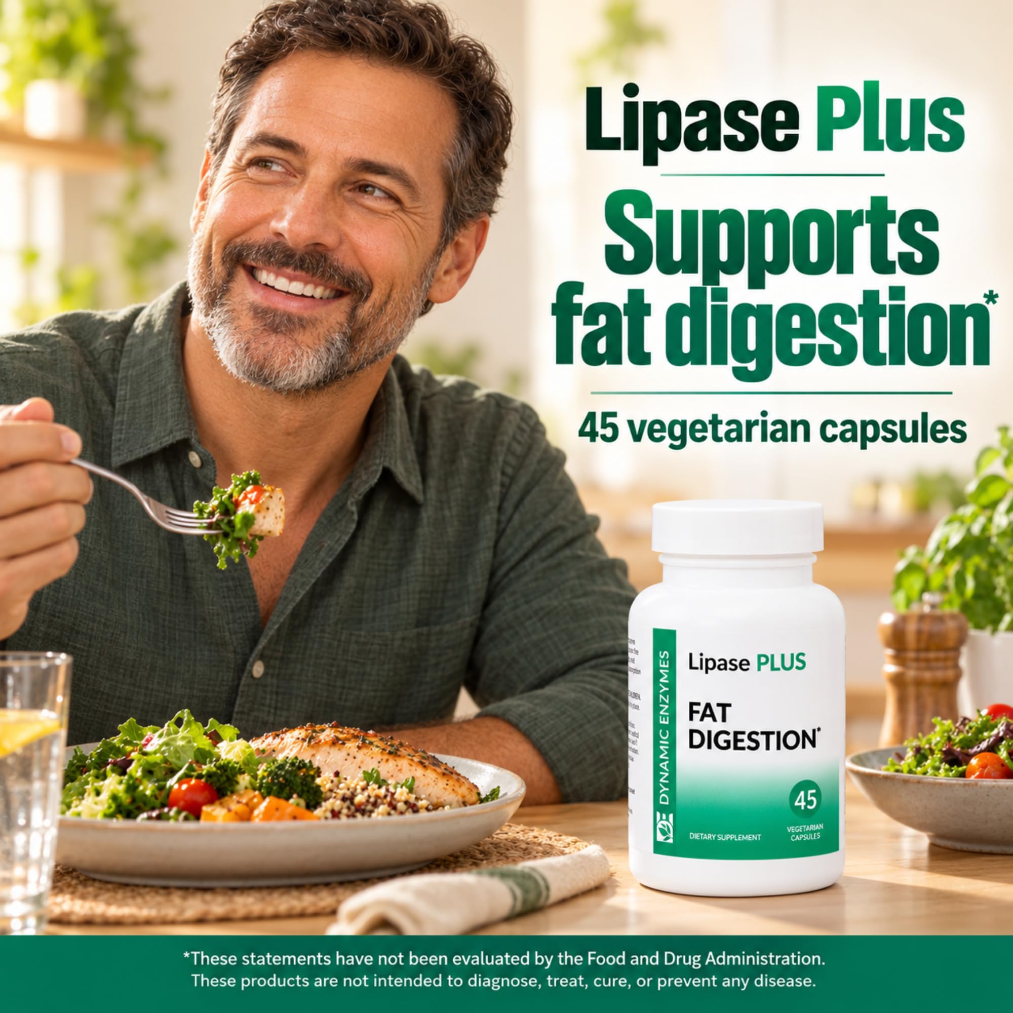 Dynamic Enzymes Lipase Plus Digestive Enzymes, 45 Capsules — Amazon image 3