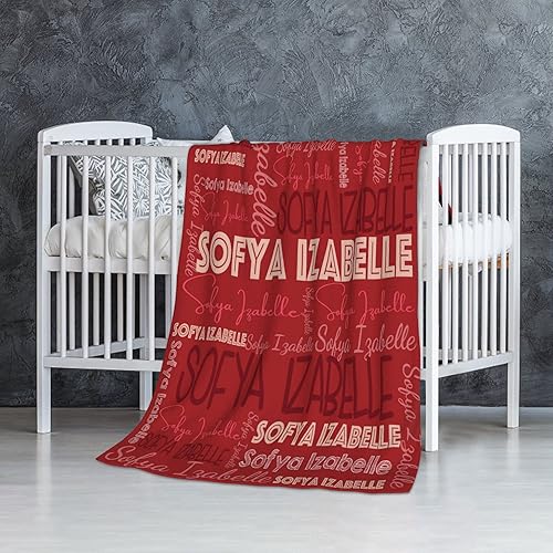 Miniatura 208 de Dr.TOUGH Mantas personalizadas para niños y adultos, manta personalizada con nombre para niños, manta con monograma con nombres personalizados