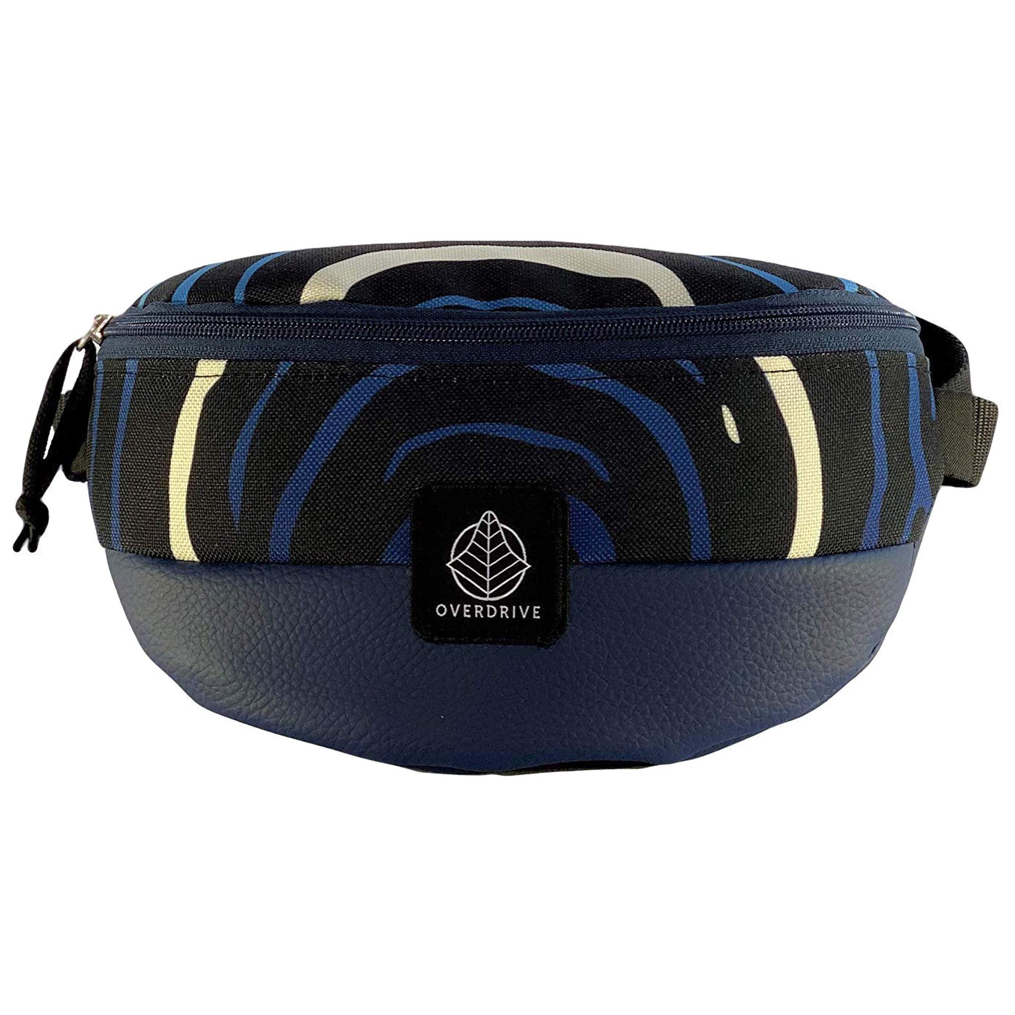 OVERDRIVE – Marsupio a Tracolla o Cintura Vita - Taschino Interno con Zip - Poliestere ed Ecopelle - Uomo Donna e Bambino - Made in Italy – Design Urban Streetwear (Cantus)