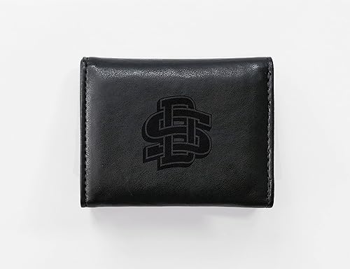 Vista 417 de Rico Industries NCAA - Cartera triple grabada con láser y tres pliegues grabada con láser, accesorio para hombre Negro