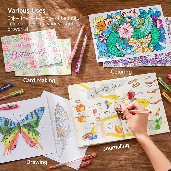 Lápices de gel de colores Shuttle Art 360, pack de 180 y recargas miniatura 6