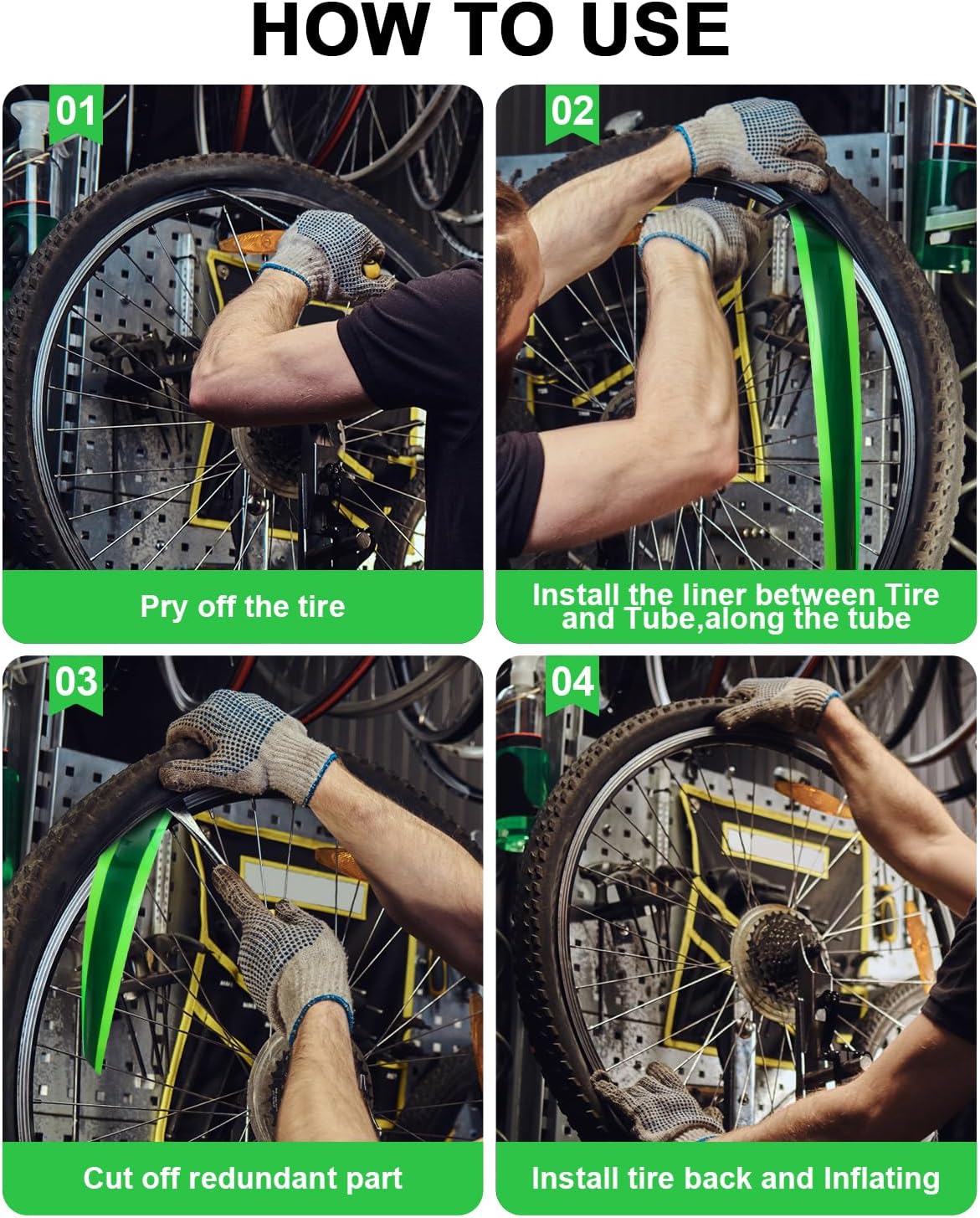 Fat Bike Tire Liner, Bicycle Tube Flat Protector Compatible with 20"/24"/26"/27.5/29"