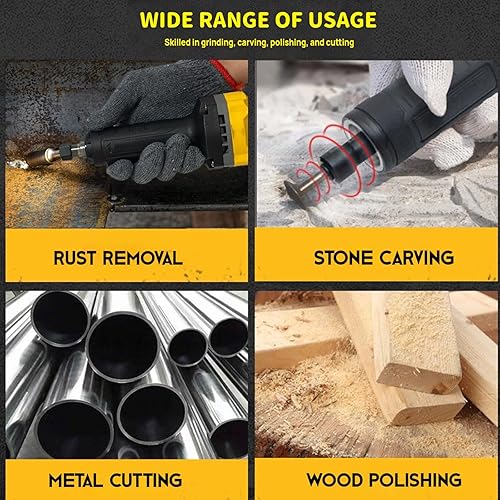 Miniatura 7 de Amoladoras inalámbricas para batería DeWALT de 20 V, motor sin escobillas de hasta 25000 RPM, amoladoras de potencia de velocidad variable, pinza de